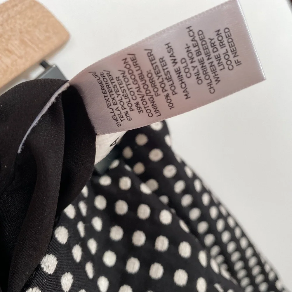 LOFT polka dot‎ Black & White skirt, Size 2